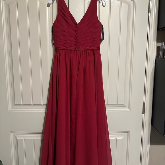 David’s bridal candy apple red bridesmaids dress unaltered size 10 - Picture 2 of 4